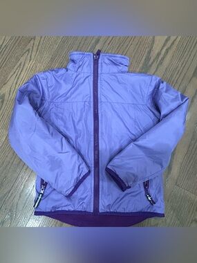 Champion Girls Purple Puffer Jacket Size XS (4–5) Fleece Lined Winter Coat